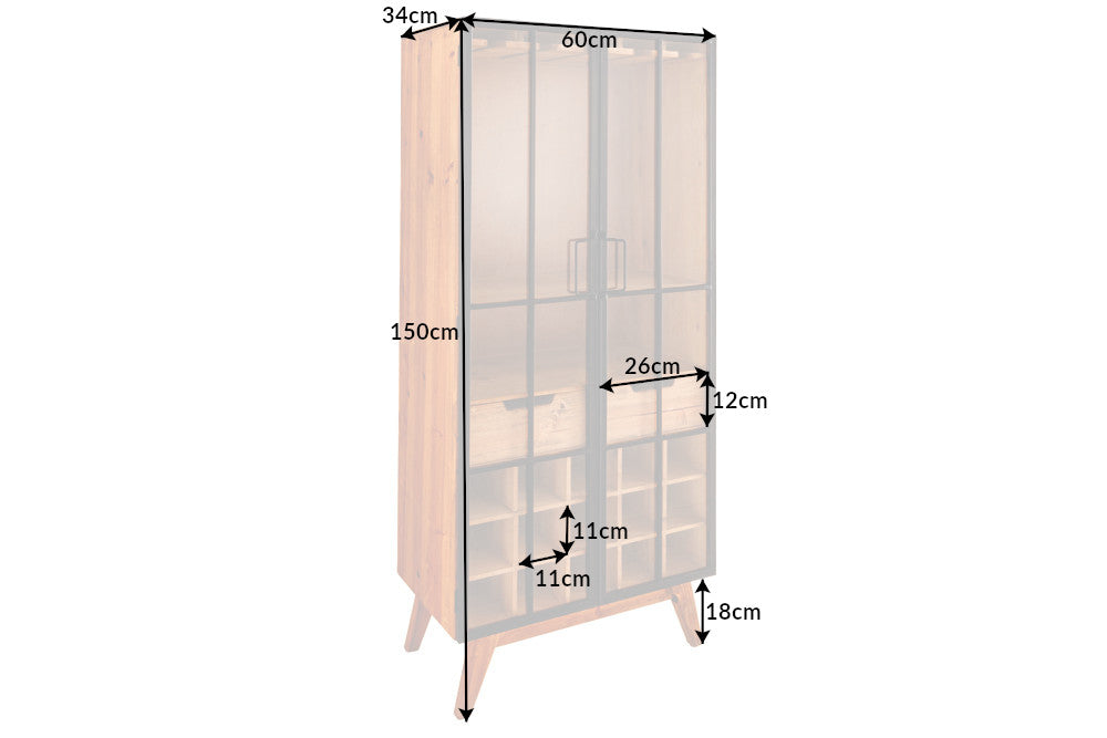 Bar Cabinet Galileo 150cm Pine Natural