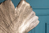Decorative Sculpture Ginkgo 44cm Metal Silver