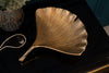 Decorative Bowl Ginkgo 33cm Metal Gold