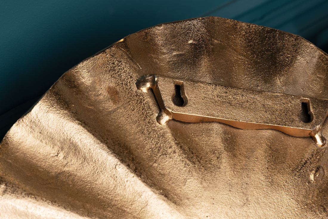 Decorative Wall Candlestick Ginkgo 44cm Metal Gold