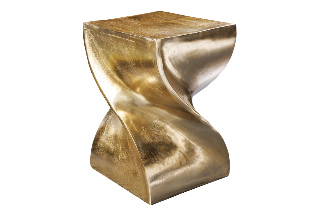 Side Table Twist 45cm Metal Gold