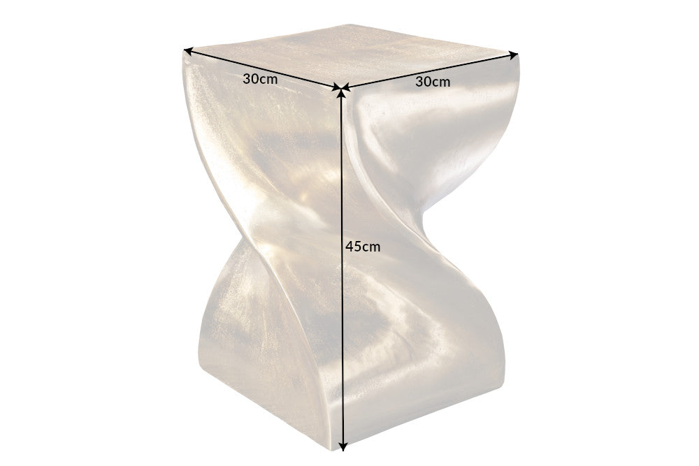 Side Table Twist 45cm Metal Gold