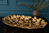 Decorative Bowl Ginkgo 40cm Metal Gold
