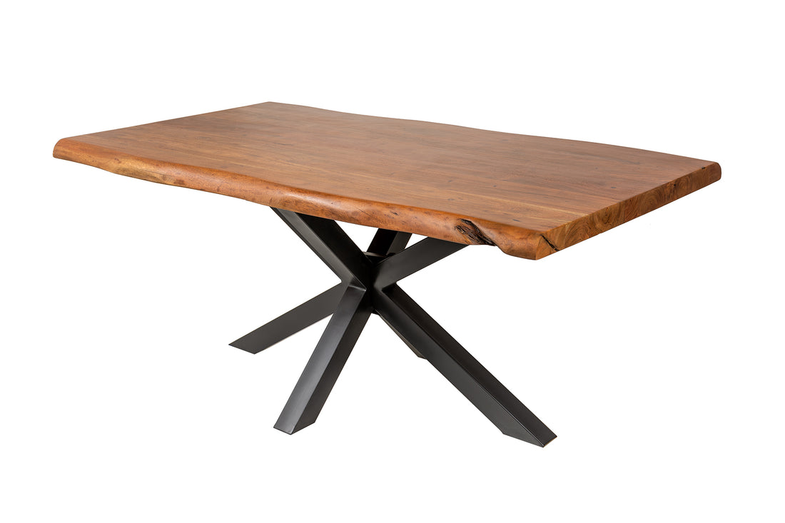 Dining Table Monolith Nature 180cm Acacia Wood Honey Cross-Frame