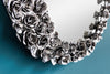 Mirror Roses 61cm Metal Silver