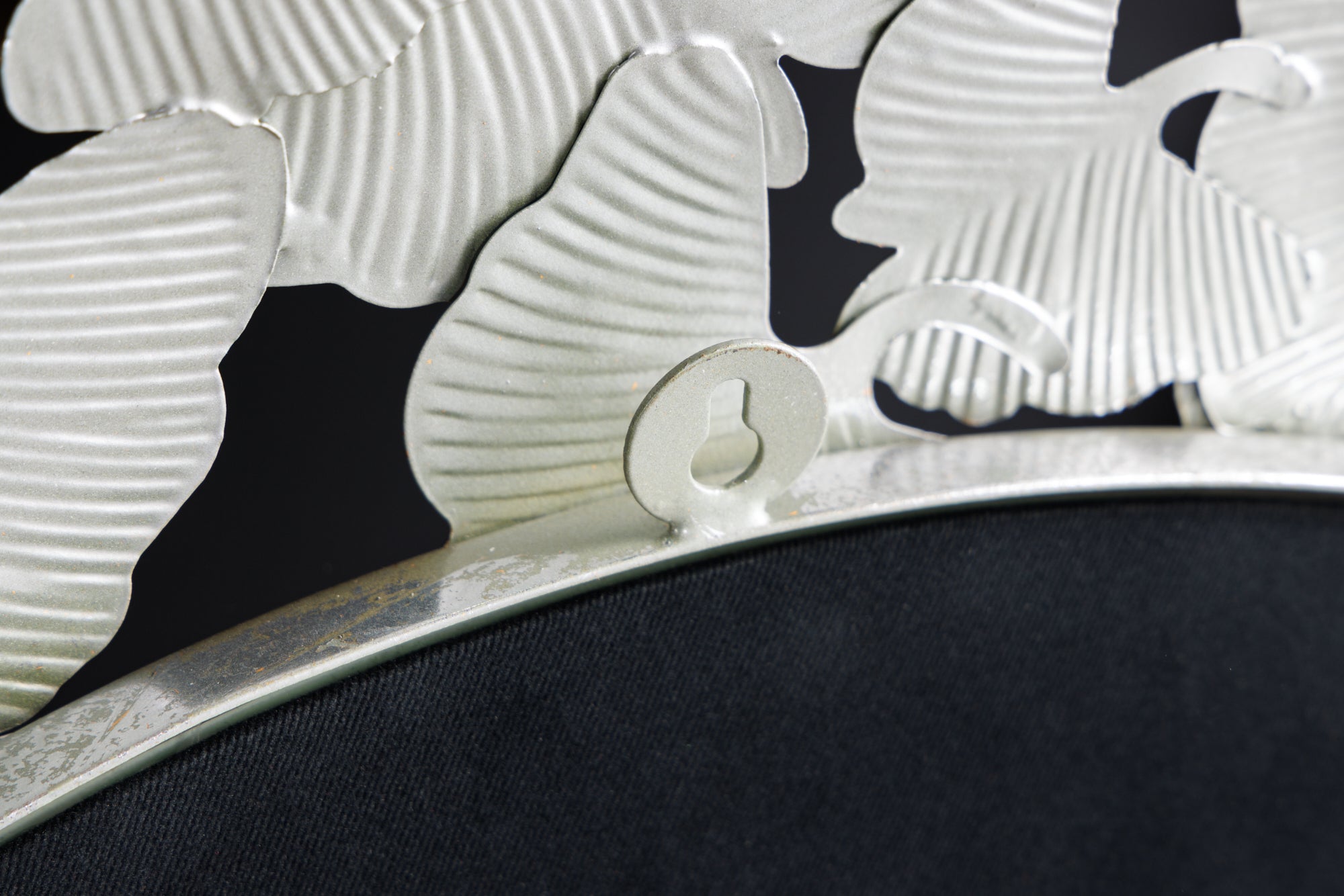 Mirror Ginkgo Leaves 92cm Metal Silver Gold