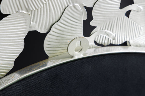 Mirror Ginkgo Leaves 92cm Metal Silver Gold