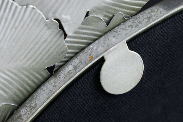 Mirror Ginkgo Leaves 92cm Metal Silver Gold