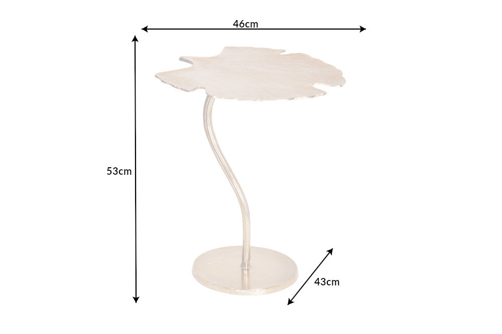 Side Table Ginkgo 53cm Metal Gold