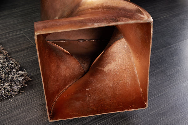 Side Table Twist 45cm Metal Copper