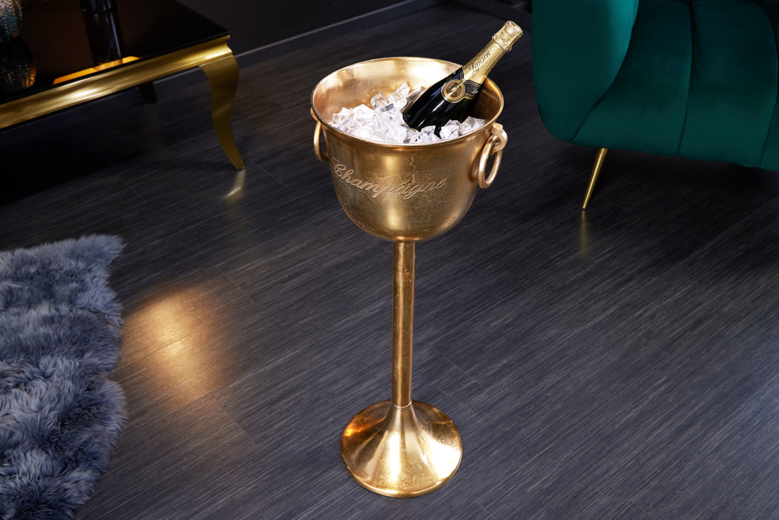 Champagne Cooler 80cm Antique Gold