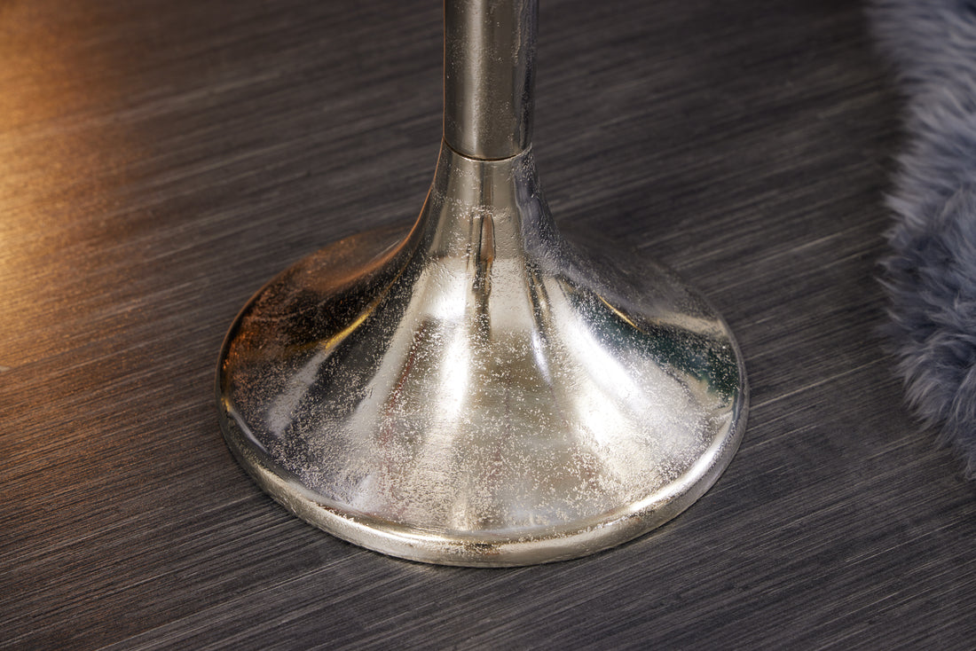Champagne Cooler 80cm Metal Antique Silver