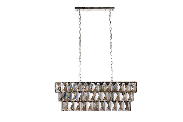 Hanging Lamp Crystal 90cm 5-lights Noble Grey