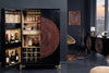 Bar Cabinet Lotus 141cm Mango Wood Black