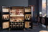 Bar Cabinet Lotus 141cm Mango Wood Black